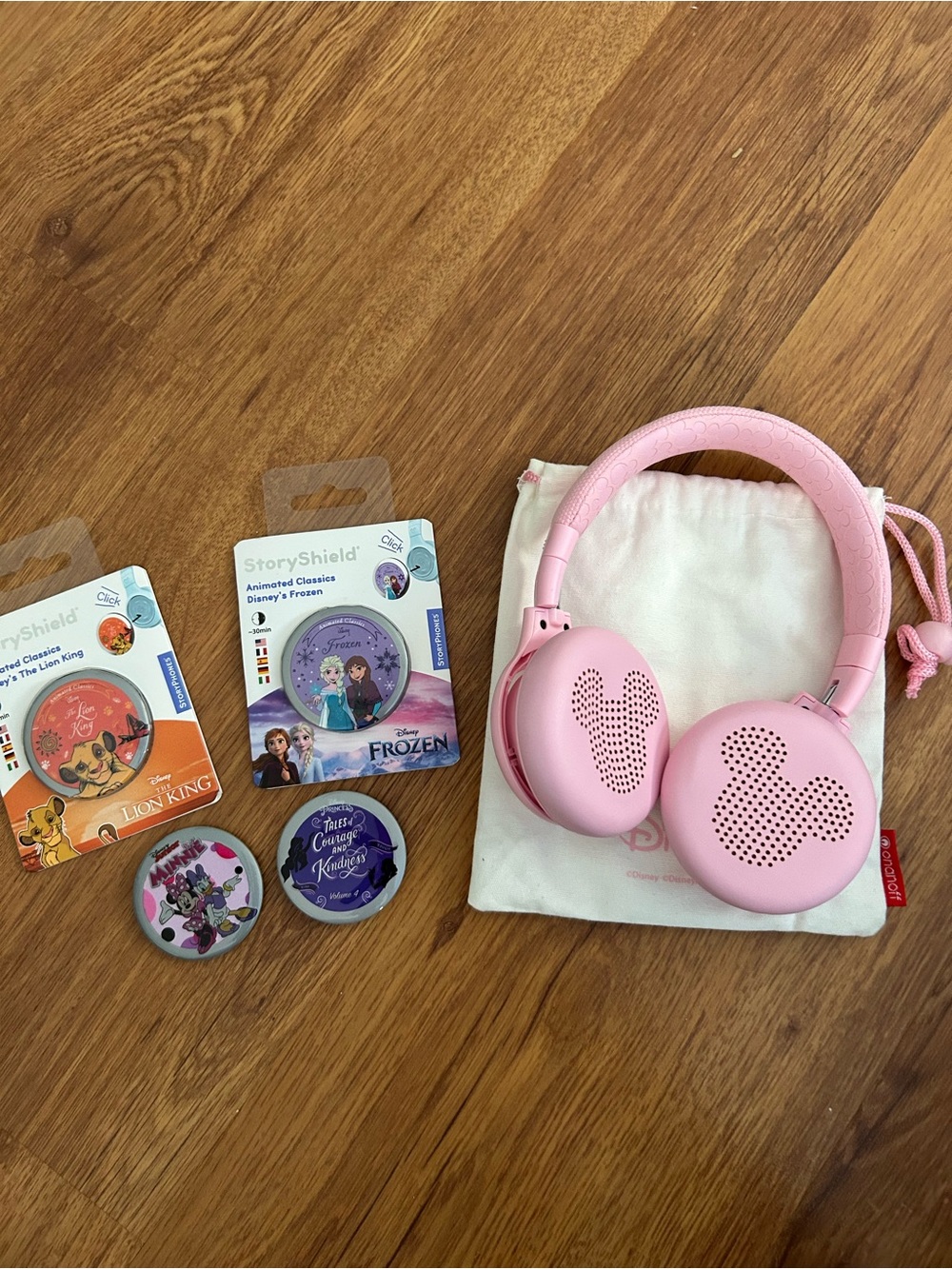 Pink StoryPhones Wireless Headphones with 4 Stories